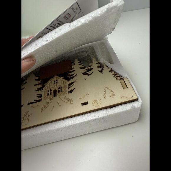 NEW Decor Steals Steal-it-Box Winter Village Build Kit Made of Wood Lights Up - Picture 2 of 7